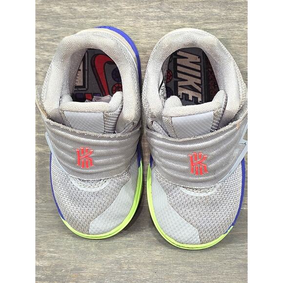Nike Kyrie 5 Wolf Grey Lime Blast (TD) Shoes Size 7C Toddlers - Picture 7 of 8